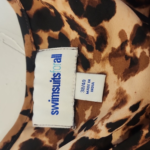 Swimsuits for all size 38-49 leopard print cover up. E52 - Picture 4 of 10